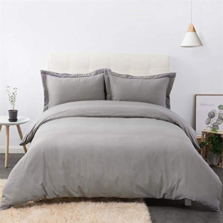Duvet 600 Fios Liso Cinza Cimento