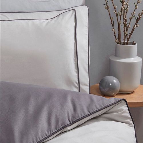 Duvet 600 Fios Dupla Face Chumbo e Cinza Cimento