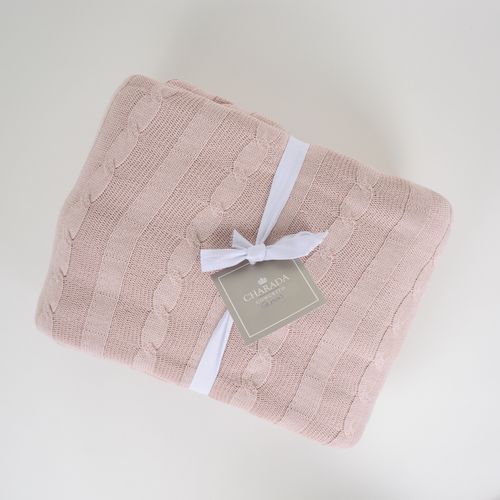 Manta Tricot Nati Rose