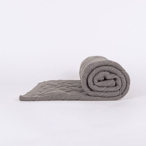 Peseira Tricot Bruna Cinza Chumbo