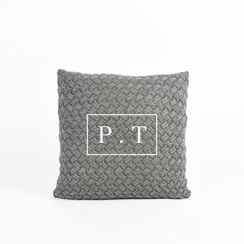 Almofada Tricot Ties Chumbo