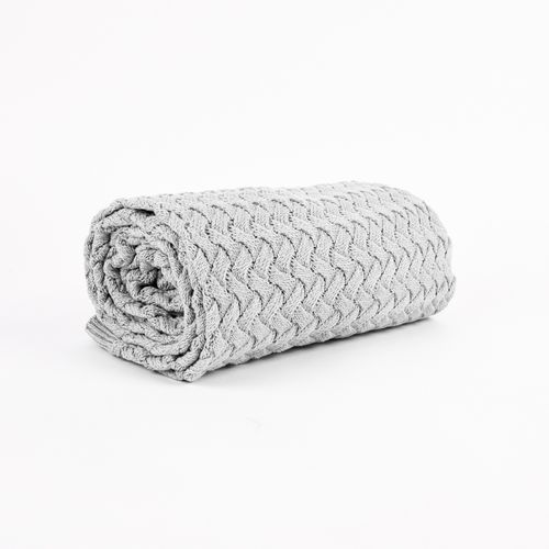 Peseira Tricot Ties Cinza Cimento