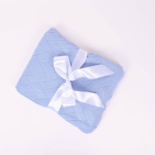 Peseira Tricot Bruna Azul Bebê