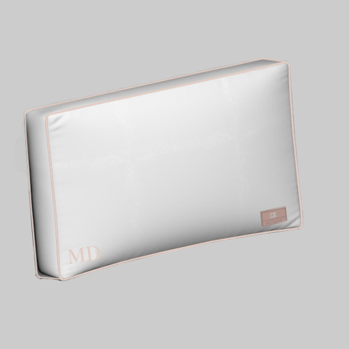Fronha de Almofadão 600 Fios Branco Royal Hotel Cordonê Blush