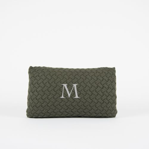 Almofada Tricot Ties Verde Militar