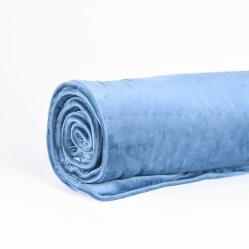 Peseira Veludo Azul Jeans