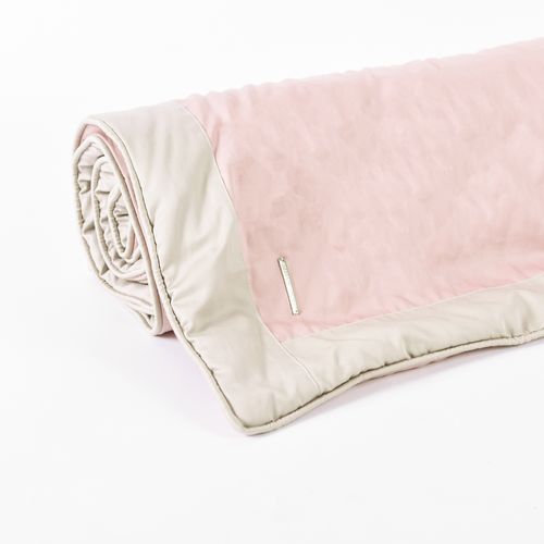 Peseira 600 Fios Blush Barrado Bege