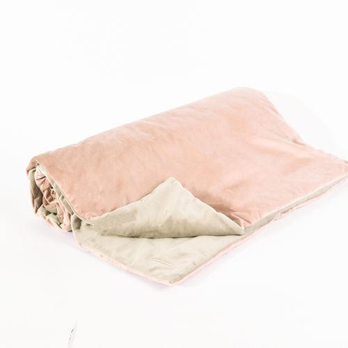 Peseira Veludo Dupla Face Rose e Cinza