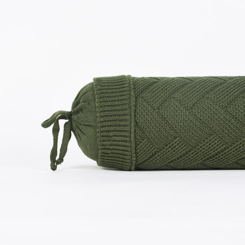 Kit 2 Rolinhos Berço Tricot Bruna Verde Musgo