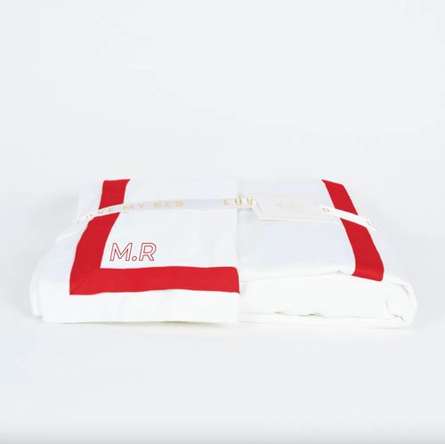 Jogo de Lençol 600 Fios Esquadro Duplo Vermelho