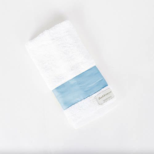 Toalha de Lavabo Barrado Azul Celeste