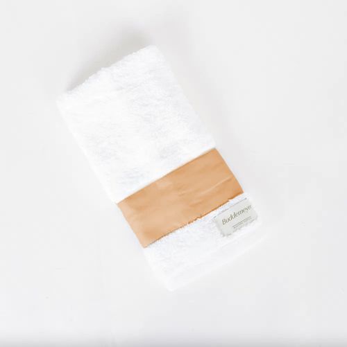 Toalha de Lavabo Barrado Caramelo