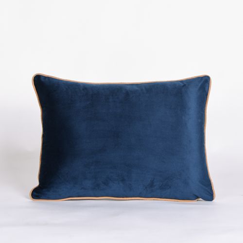 Almofada Veludo Marinho Cordonê Terracota