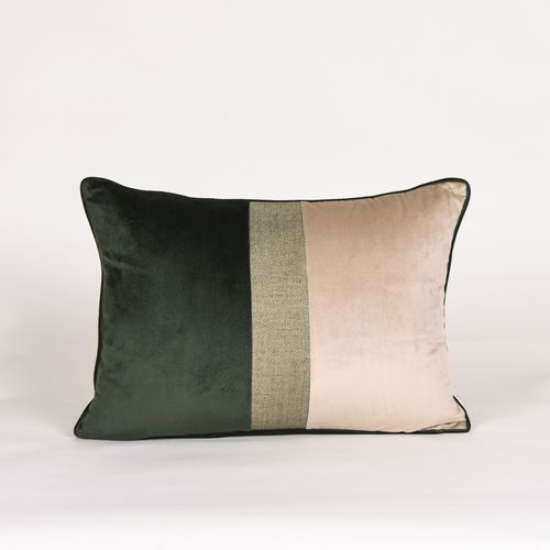 Almofada Velvet Sky Bege e Verde