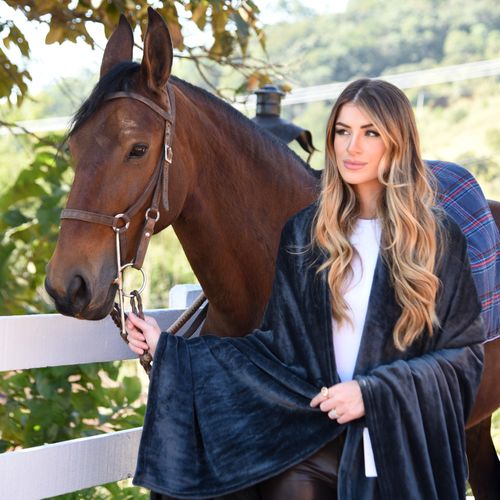 Manta Horse Collection Azul