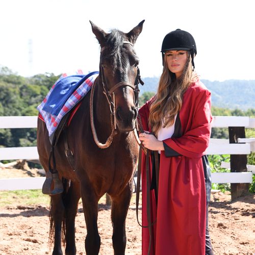 Manta Horse Collection Azul Celeste