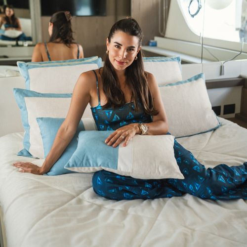 Cama Linho Duo Color Turquesa