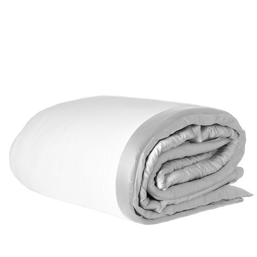 Duvet 600 Fios Barrado Cinza Cimento