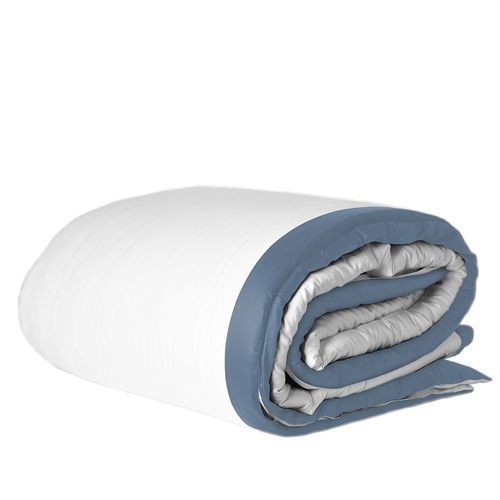 Duvet 600 Fios Barrado Azul Jeans