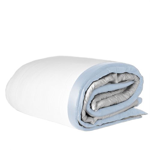 Duvet 600 Fios Barrado Azul Bebê
