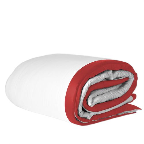 Duvet 600 Fios Barrado Vermelho