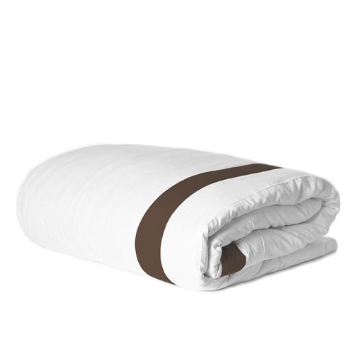 Duvet 600 Fios Barrado Interno Marrom