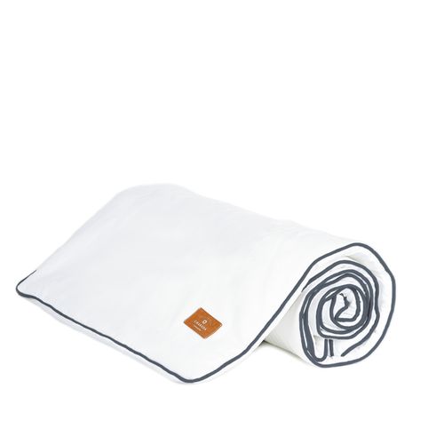 Peseira 600 Fios Branca Cordonê Chumbo