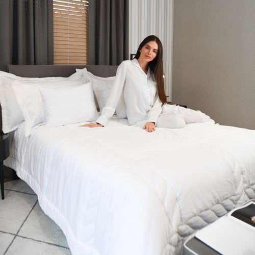 Lençol De Baixo 800 Fios Branco Corelle