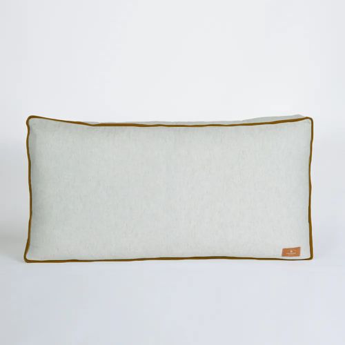 Almofadão Linho Cinza Modern Cordonê Terracota