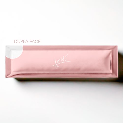 Body Pillow 600 Fios Dupla Face Branco e Blush