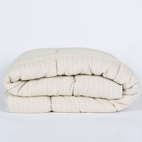 Edredom Pied Poule Rosa e Cinza