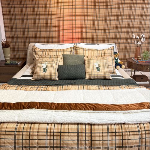Cama Xadrez Caramelo