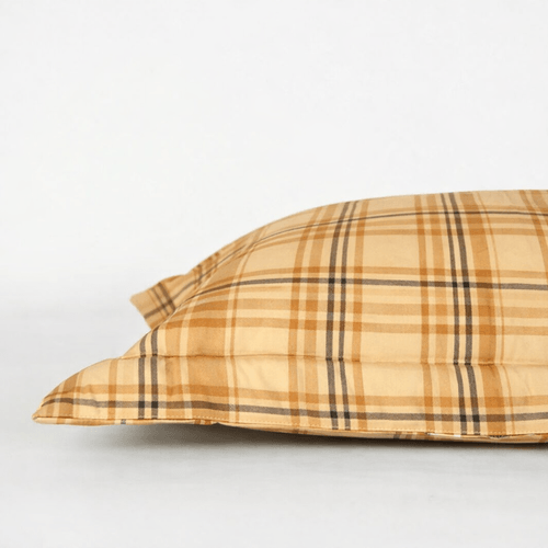 Porta Travesseiro Xadrez Caramelo Country