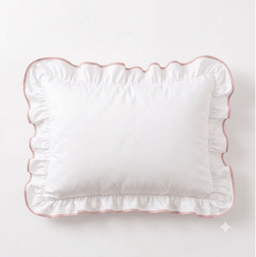 Almofada 600 Fios Bliss Babado Rosa